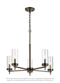 VISUAL COMFORT & CO., ZIRE FIVE LIGHT CHANDELIER, CHANDELIER LIGHT