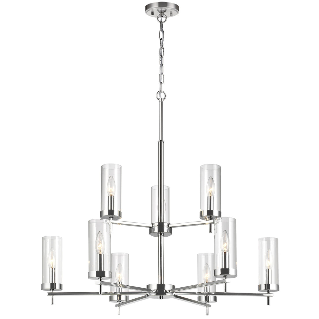 VISUAL COMFORT STUDIO, ZIRE NINE LIGHT CHANDELIER, CHANDELIER LIGHT