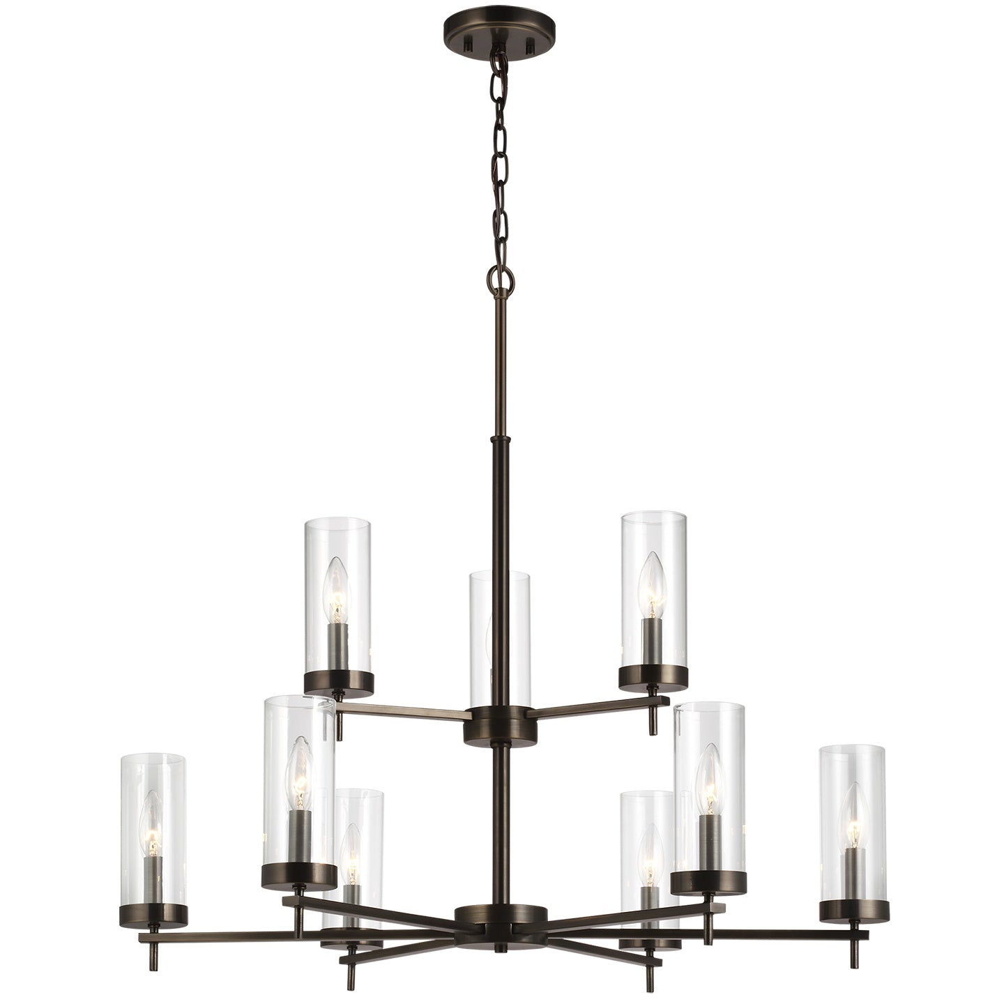 VISUAL COMFORT & CO., ZIRE NINE LIGHT CHANDELIER, CHANDELIER LIGHT