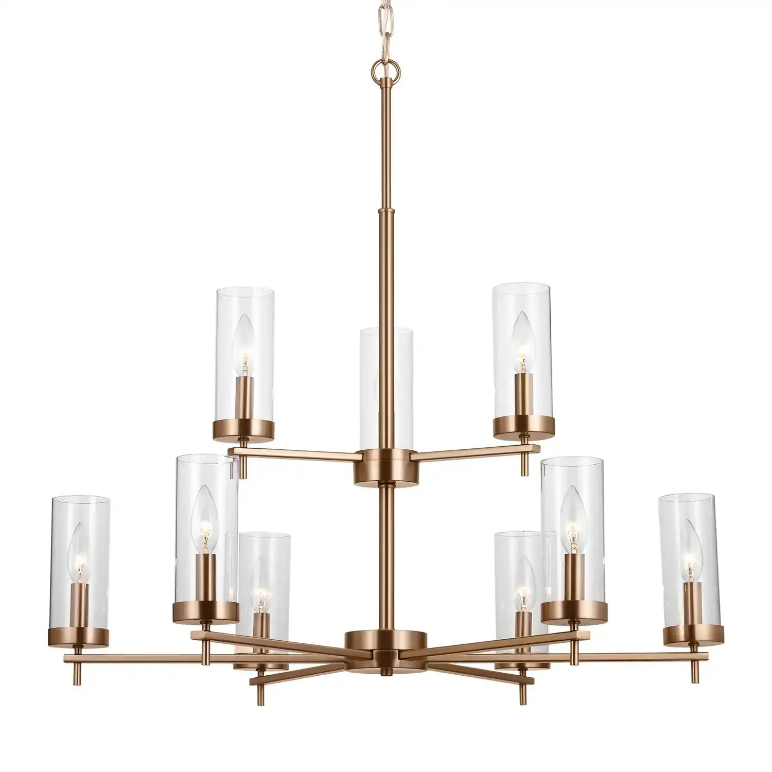 VISUAL COMFORT STUDIO, ZIRE NINE LIGHT CHANDELIER, CHANDELIER LIGHT