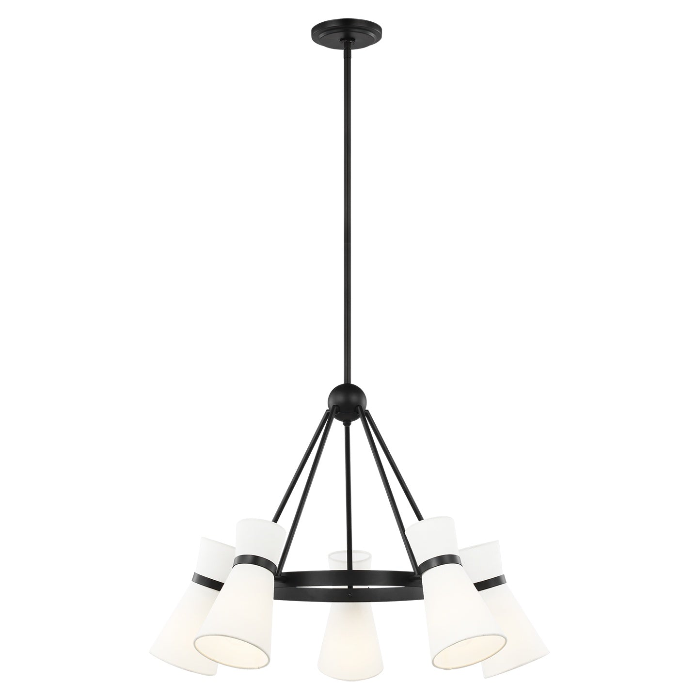 VISUAL COMFORT STUDIO, CLARK FIVE LIGHT CHANDELIER, CHANDELIER LIGHT