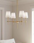 VISUAL COMFORT STUDIO, BAKER FOUR LIGHT CHANDELIER, CHANDELIER LIGHT