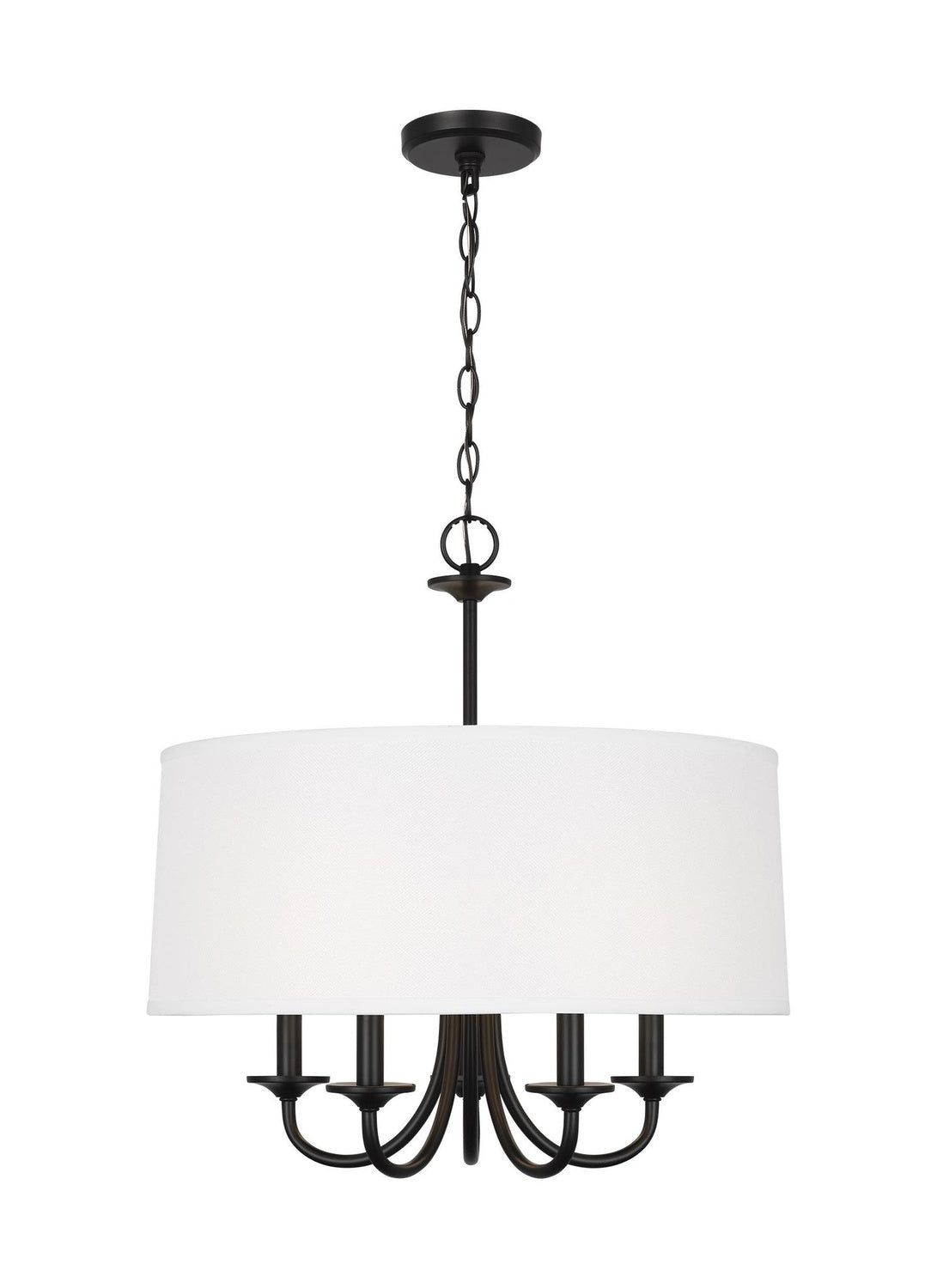 GENERATION LIGHTING, SEVILLE FIVE LIGHT SHADE CHANDELIER, CHANDELIER LIGHT