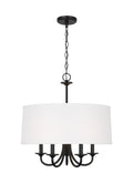 GENERATION LIGHTING, SEVILLE FIVE LIGHT SHADE CHANDELIER, CHANDELIER LIGHT