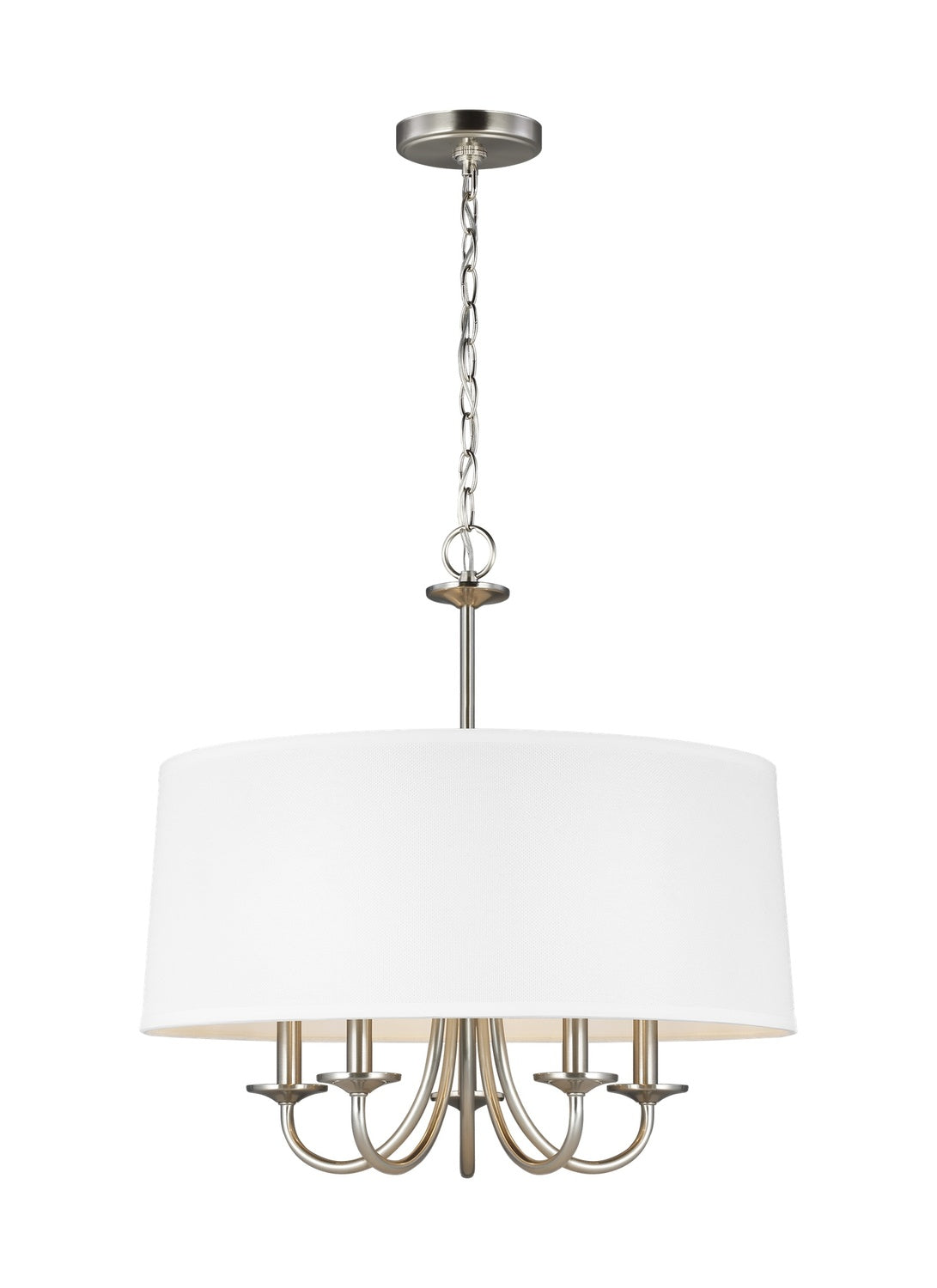 GENERATION LIGHTING, SEVILLE FIVE LIGHT SHADE CHANDELIER, CHANDELIER LIGHT