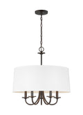 GENERATION LIGHTING, SEVILLE FIVE LIGHT SHADE CHANDELIER, CHANDELIER LIGHT