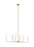 VISUAL COMFORT STUDIO, FOXDALE SIX LIGHT LINEAR CHANDELIER, CHANDELIER LIGHT