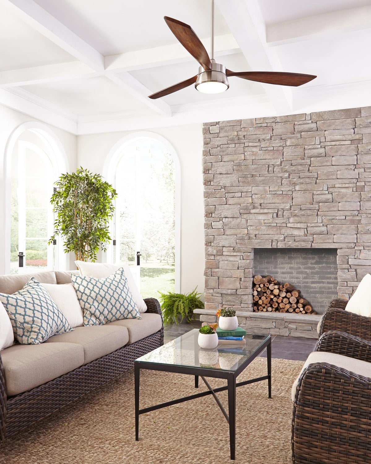 VISUAL COMFORT FAN, DESTIN LED CEILING FAN, INDOOR CEILING FANS