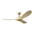 VISUAL COMFORT & CO., MAVERICK SMART 52 - BURNISHED BRASS W WASHED WHITE OAK BLADES, INDOOR CEILING FANS