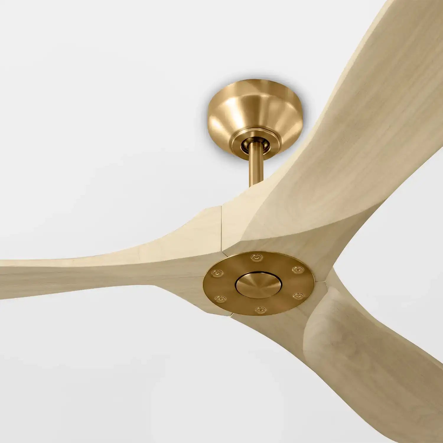 VISUAL COMFORT & CO. MAVERICK SMART 52 - BURNISHED BRASS W WASHED WHITE OAK BLADES - Indoor