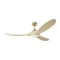 VISUAL COMFORT & CO., MAVERICK SMART 60 - BURNISHED BRASS W WASHED WHITE OAK BLADES, INDOOR CEILING FANS
