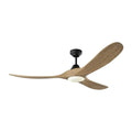VISUAL COMFORT & CO., MAVERICK SMART 60 - MIDNIGHT BLACK W NATURAL HONEY BLADES, INDOOR CEILING FANS
