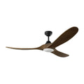 VISUAL COMFORT & CO., MAVERICK SMART 60 - MIDNIGHT BLACK W DARK WALNUT BLADES, INDOOR CEILING FANS