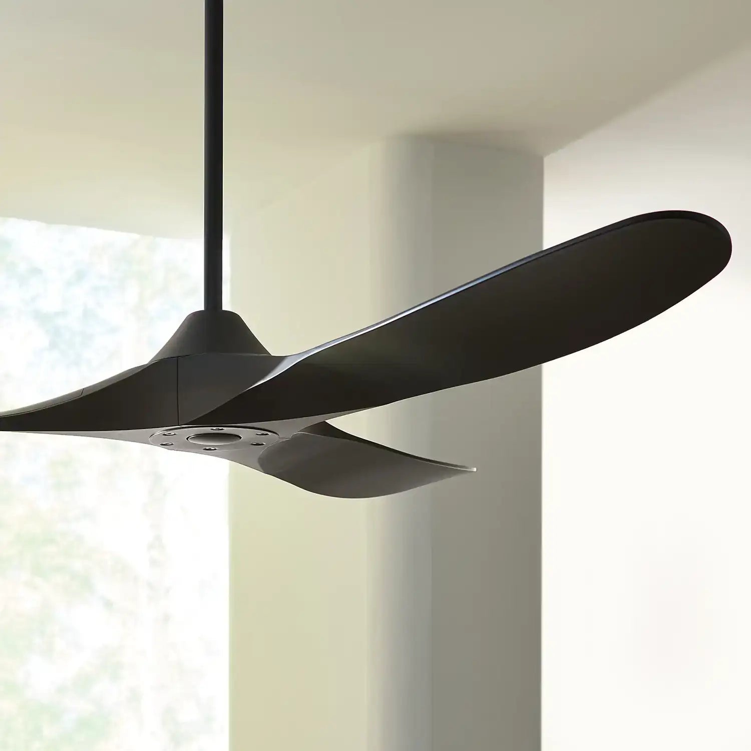 VISUAL COMFORT & CO., MAVERICK COASTAL 60 - MIDNIGHT BLACK W MIDNIGHT BLACK BLADES, OUTDOOR CEILING FAN