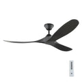 VISUAL COMFORT & CO., MAVERICK COASTAL 60 - MIDNIGHT BLACK W MIDNIGHT BLACK BLADES, OUTDOOR CEILING FAN