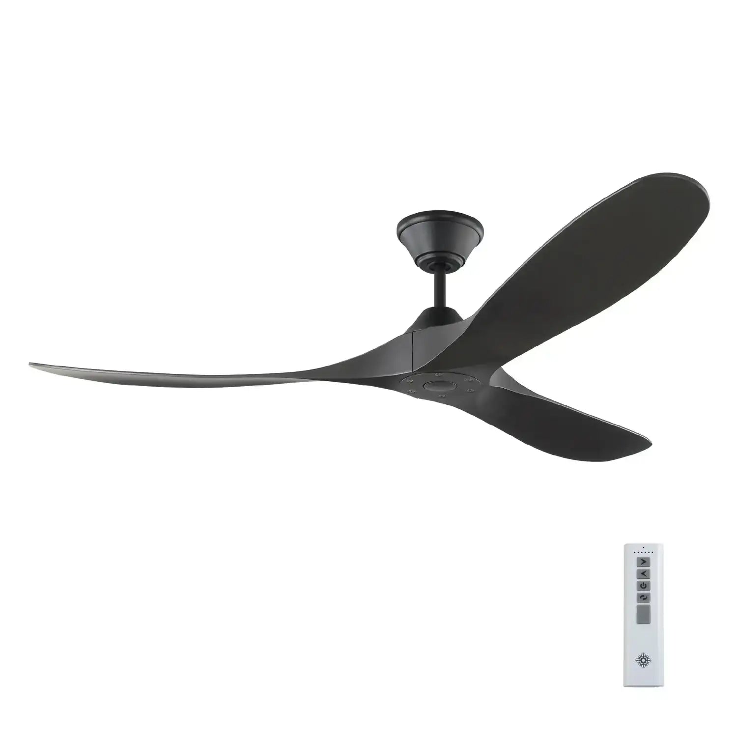 VISUAL COMFORT & CO., MAVERICK COASTAL 60 - MIDNIGHT BLACK W MIDNIGHT BLACK BLADES, OUTDOOR CEILING FAN