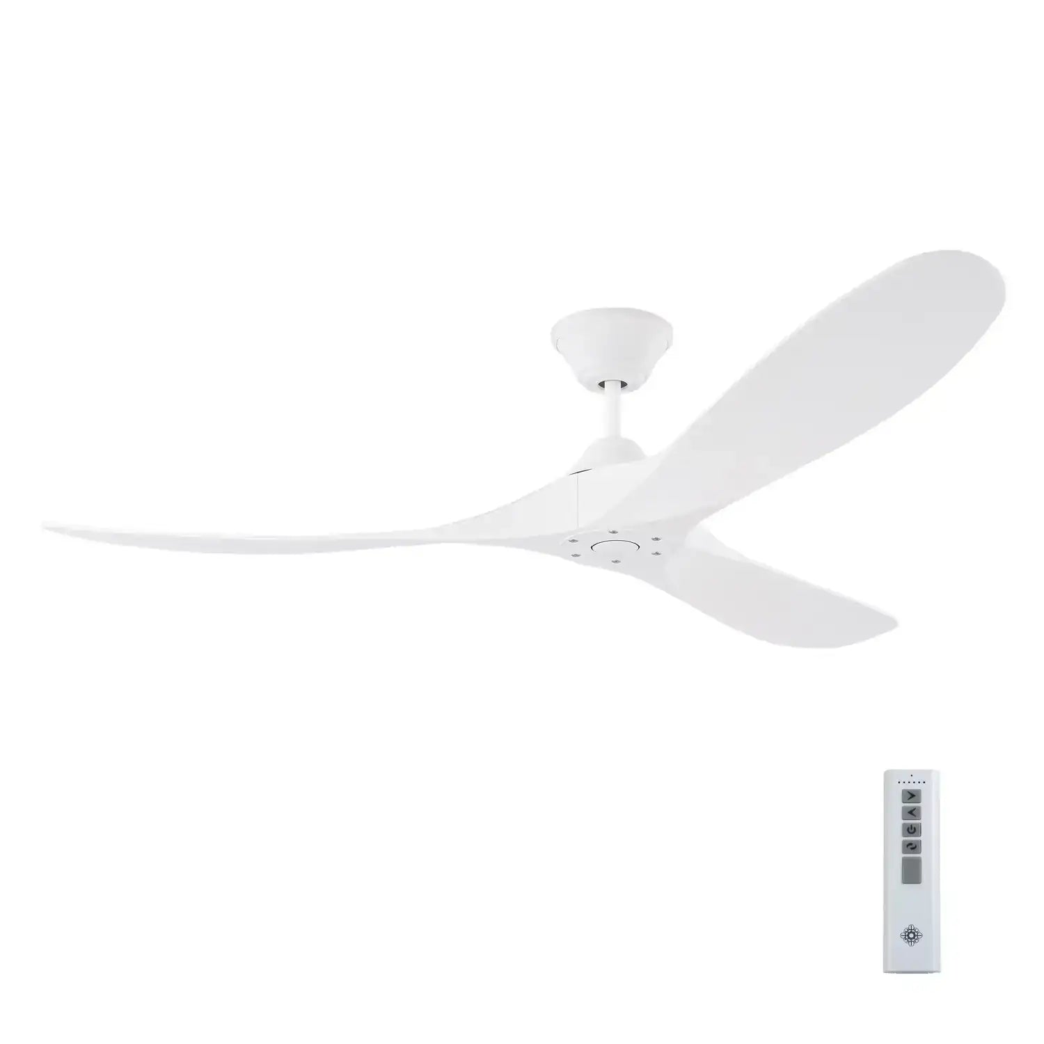 VISUAL COMFORT & CO., MAVERICK COASTAL 60 - MATTE WHITE W MATTE WHITE BLADES, OUTDOOR CEILING FAN