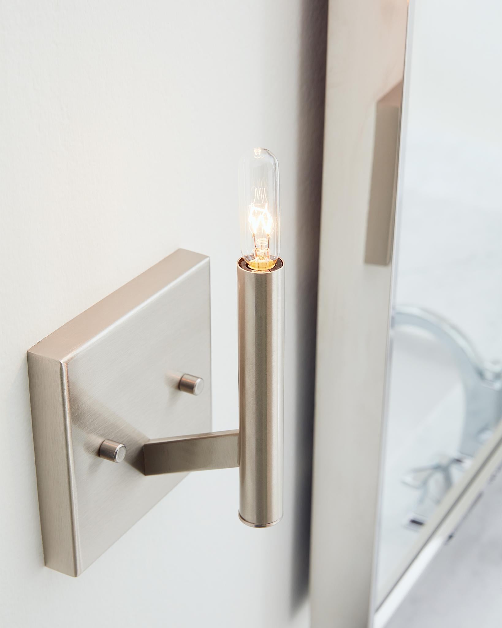 VISUAL COMFORT STUDIO, VECTOR ONE LIGHT WALL / BATH SCONCE, BATH VANITY LIGHT