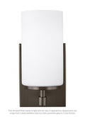 GENERATION LIGHTING, ALTURAS ONE LIGHT WALL / BATH SCONCE, BATH VANITY LIGHT