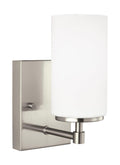 GENERATION LIGHTING, ALTURAS ONE LIGHT WALL / BATH SCONCE, BATH VANITY LIGHT