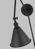 VISUAL COMFORT STUDIO, SALEM DOUBLE ARM ONE LIGHT SCONCE, WALL SCONCES