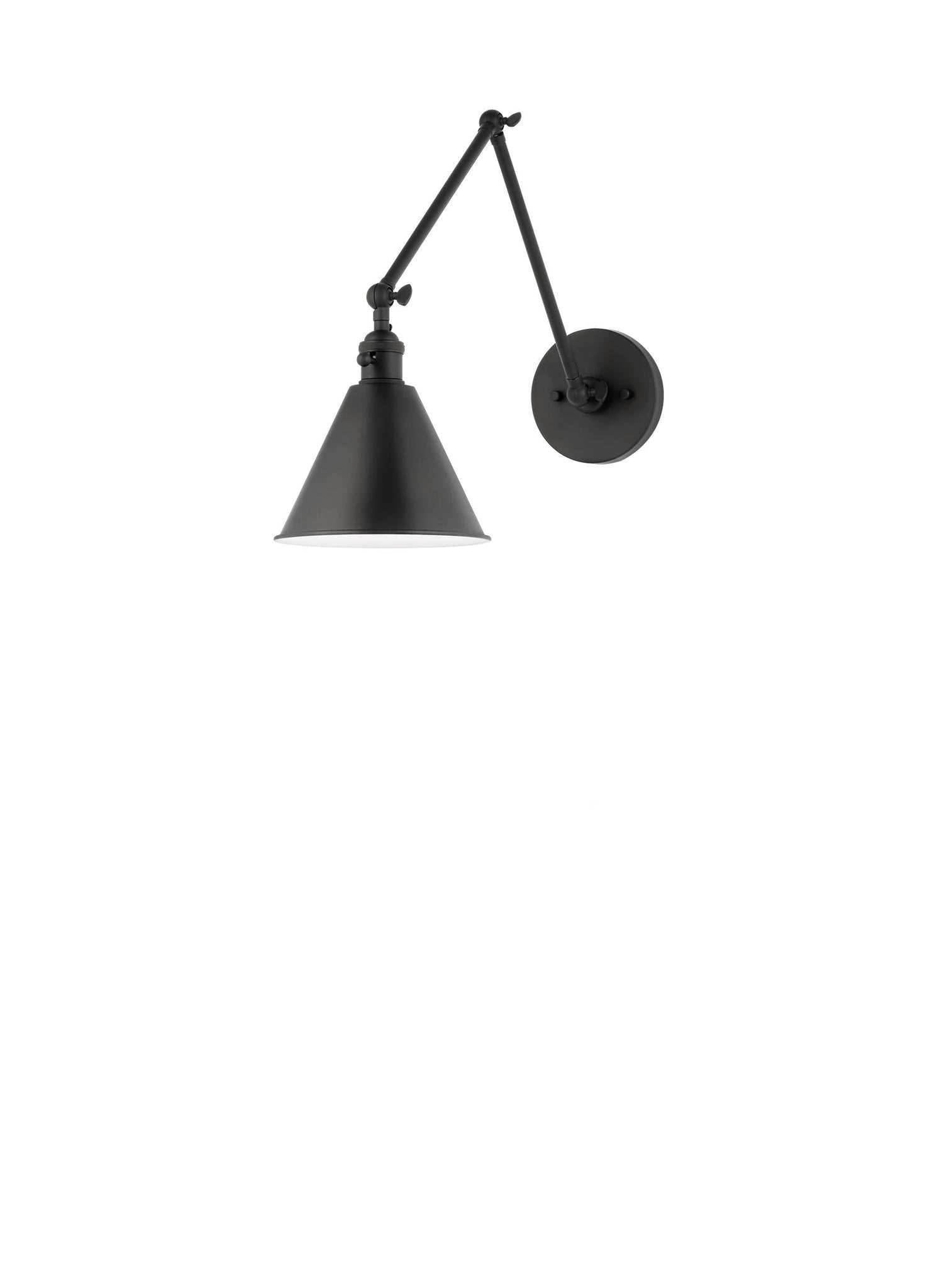 VISUAL COMFORT STUDIO, SALEM DOUBLE ARM ONE LIGHT SCONCE, WALL SCONCES