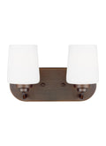 GENERATION LIGHTING, WINDOM TWO LIGHT WALL / BATH, BATH VANITY LIGHT