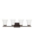 GENERATION LIGHTING, BAYFIELD FOUR LIGHT WALL / BATH, BATH VANITY LIGHT
