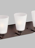 GENERATION LIGHTING, KERRVILLE THREE LIGHT WALL / BATH, BATH VANITY LIGHT