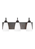 GENERATION LIGHTING, SEVILLE THREE LIGHT WALL / BATH, BATH VANITY LIGHT