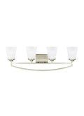 GENERATION LIGHTING, HANFORD FOUR LIGHT WALL / BATH, BATH VANITY LIGHT