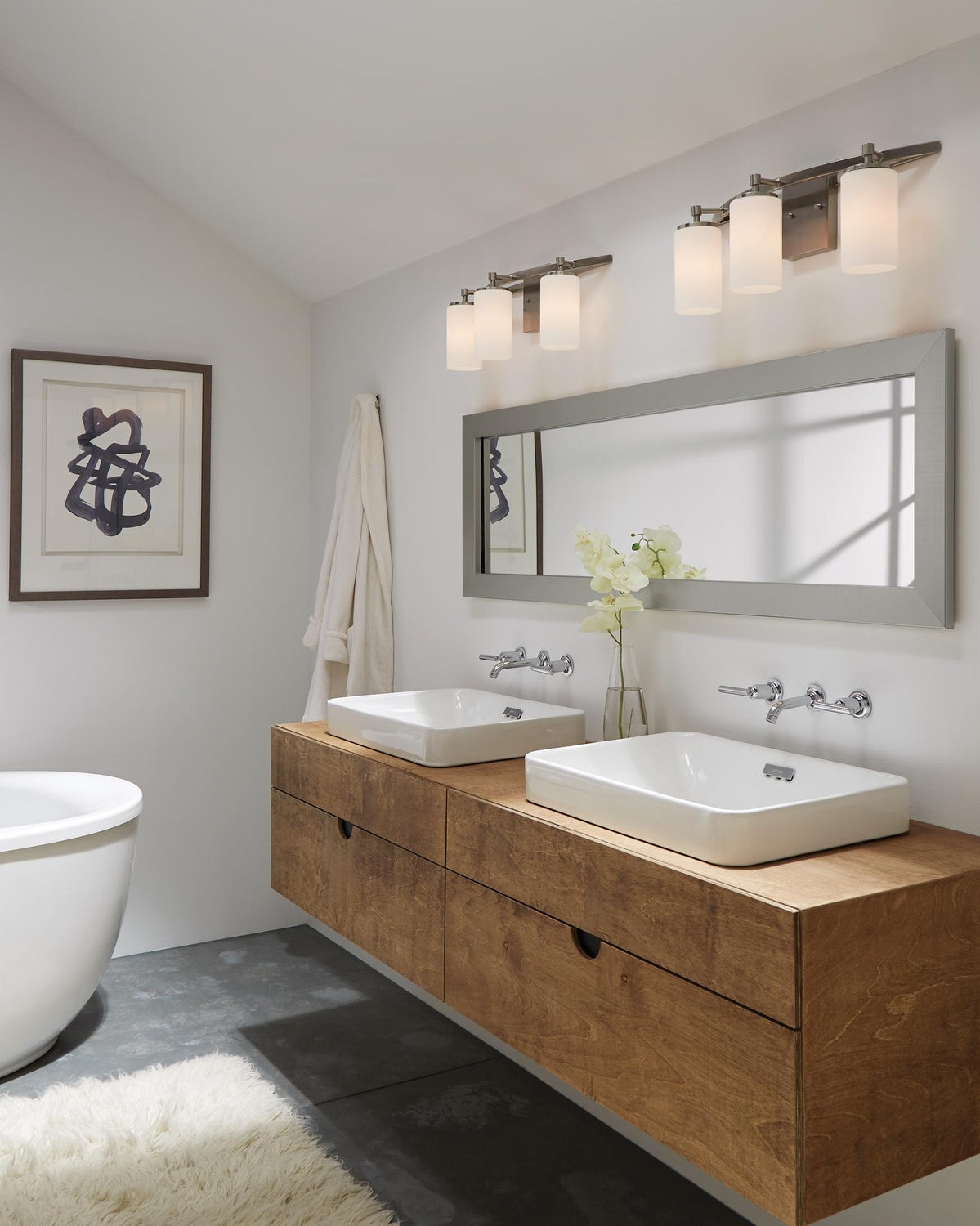 GENERATION LIGHTING, ALTURAS THREE LIGHT WALL / BATH, BATH VANITY LIGHT