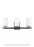 GENERATION LIGHTING, ALTURAS THREE LIGHT WALL / BATH, BATH VANITY LIGHT