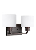 GENERATION LIGHTING, CANFIELD TWO LIGHT WALL / BATH, BATH VANITY LIGHT