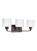 GENERATION LIGHTING, CANFIELD THREE LIGHT WALL / BATH, BATH VANITY LIGHT