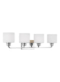 GENERATION LIGHTING, CANFIELD FOUR LIGHT WALL / BATH, BATH VANITY LIGHT