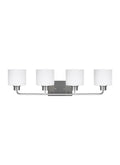 GENERATION LIGHTING, CANFIELD FOUR LIGHT WALL / BATH, BATH VANITY LIGHT
