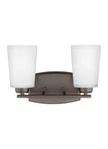 GENERATION LIGHTING, FRANPORT TWO LIGHT WALL / BATH, BATH VANITY LIGHT