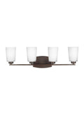 GENERATION LIGHTING, FRANPORT FOUR LIGHT WALL / BATH, BATH VANITY LIGHT