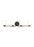 GENERATION LIGHTING, EMMONS FOUR LIGHT WALL / BATH, BATH VANITY LIGHT