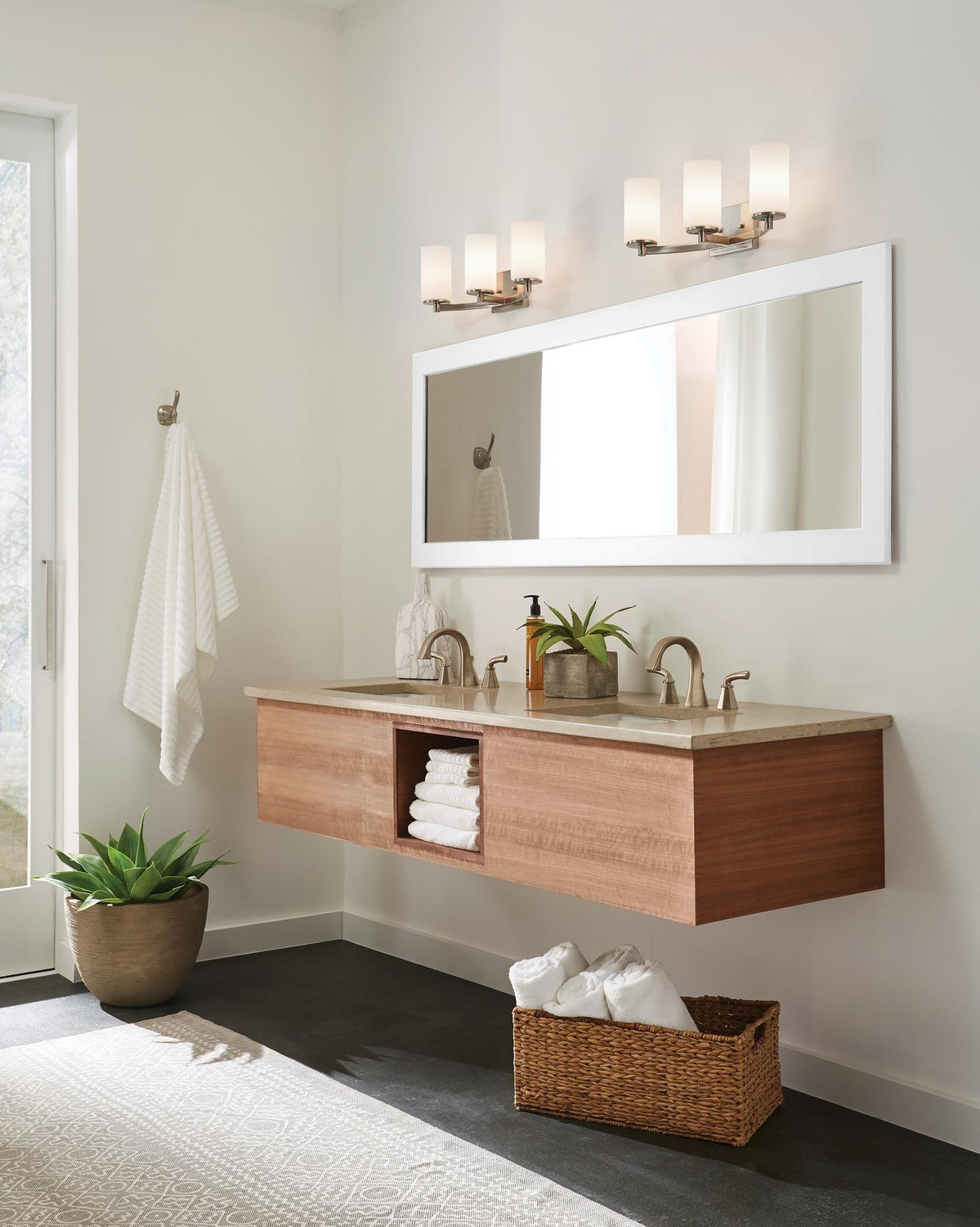 GENERATION LIGHTING, HETTINGER THREE LIGHT WALL / BATH, BATH VANITY LIGHT