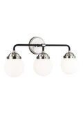 VISUAL COMFORT STUDIO, CAFE THREE LIGHT WALL / BATH, BATH VANITY LIGHT