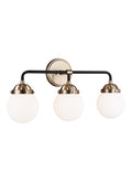 VISUAL COMFORT STUDIO, CAFE THREE LIGHT WALL / BATH, BATH VANITY LIGHT
