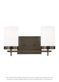 VISUAL COMFORT STUDIO, ZIRE TWO LIGHT BATH, BATH VANITY LIGHT