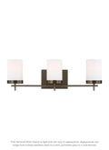 VISUAL COMFORT STUDIO, ZIRE THREE LIGHT BATH, BATH VANITY LIGHT