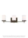 VISUAL COMFORT STUDIO, ZIRE THREE LIGHT BATH, BATH VANITY LIGHT