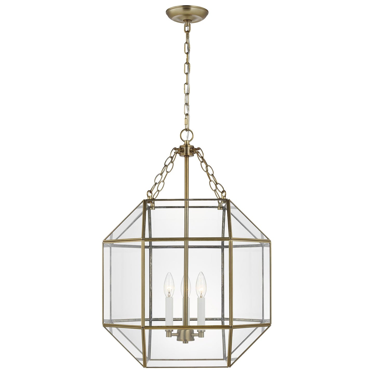 VISUAL COMFORT & CO., MORRISON THREE LIGHT LANTERN, PENDANT LIGHT