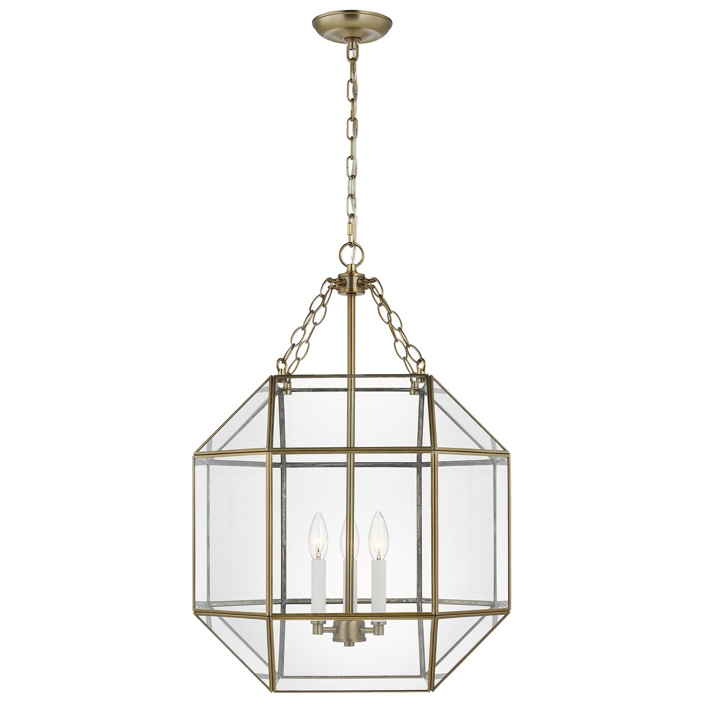 VISUAL COMFORT & CO., MORRISON THREE LIGHT LANTERN, PENDANT LIGHT