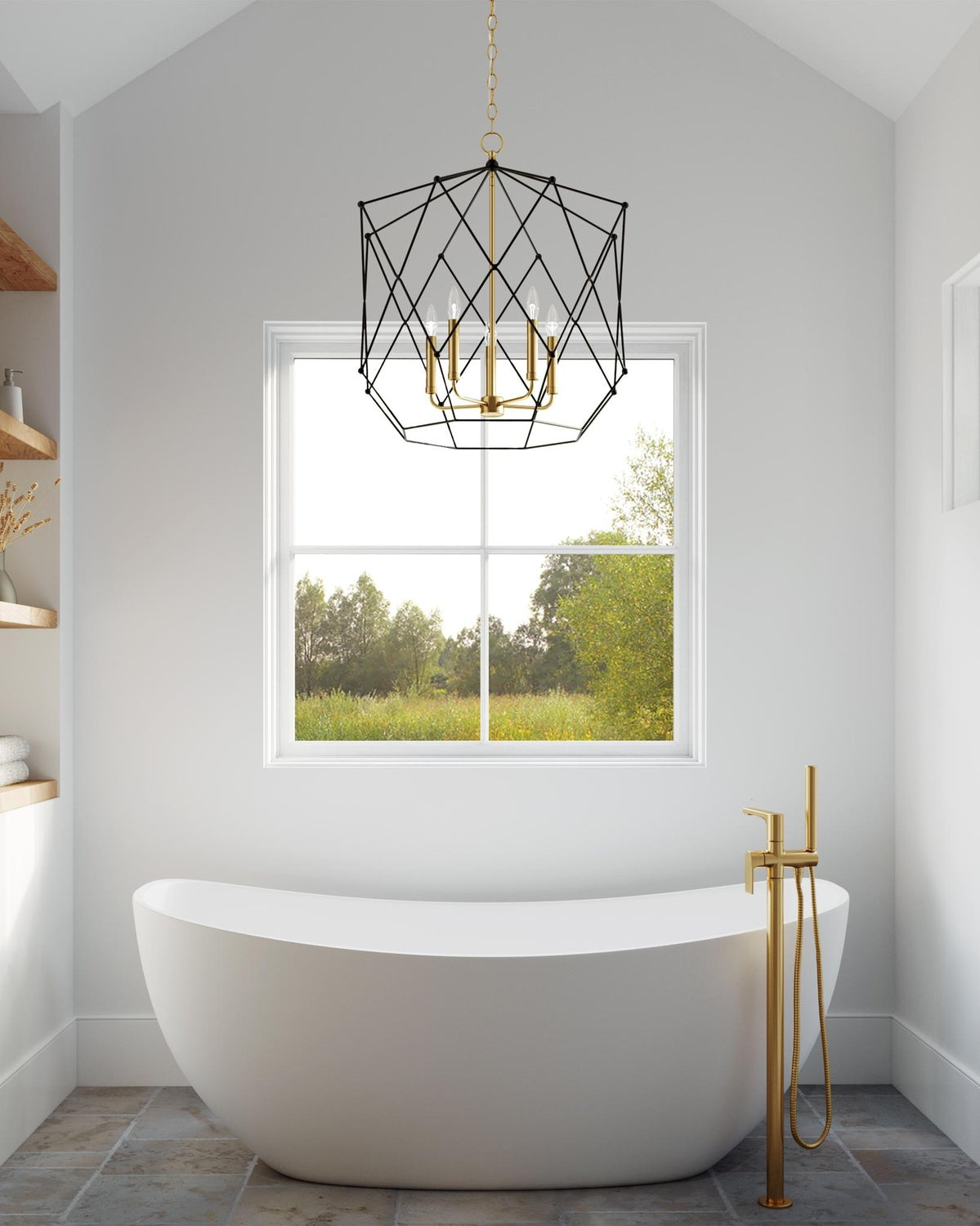 VISUAL COMFORT & CO., ZARRA FIVE LIGHT LANTERN, PENDANT LIGHT