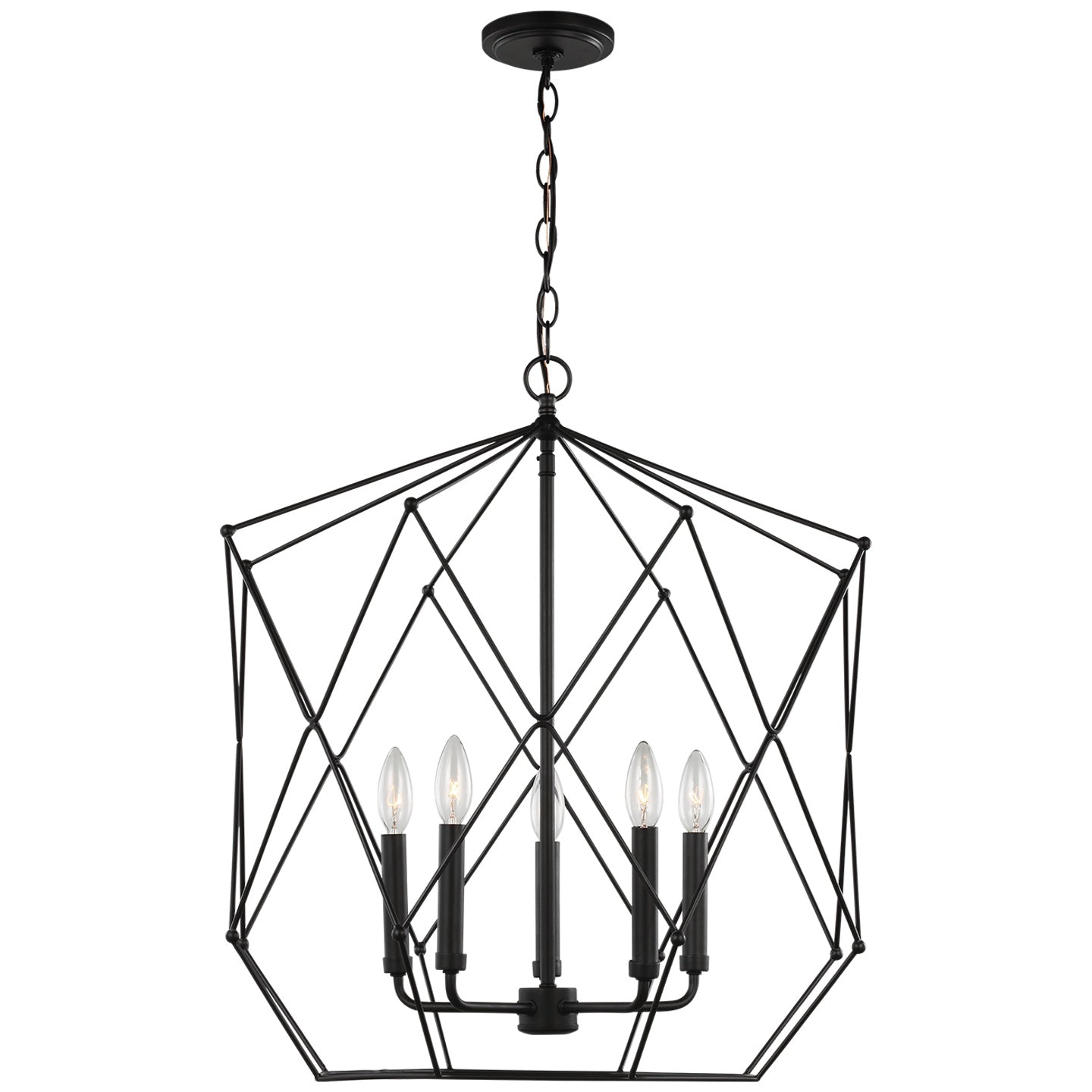 VISUAL COMFORT & CO., ZARRA FIVE LIGHT LANTERN, PENDANT LIGHT